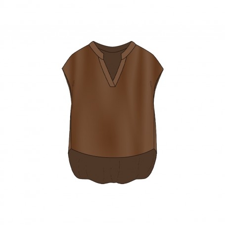 Cafe Noir BLUSA SMANICATA OVER  BIMATERIALE - C7JC0181