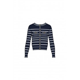 Cafe Noir CARDIGAN RIGATO MOTIVO TRAFORO - C7JM0267