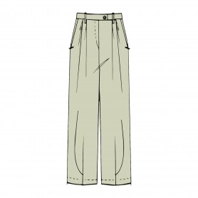 Cafe Noir PANTALONE PALAZZO CON PINCES - C7JP0242
