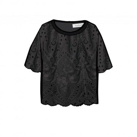 Cafe Noir T SHIRT CON DAVANTI IN SAN GALLO - C7JT0238