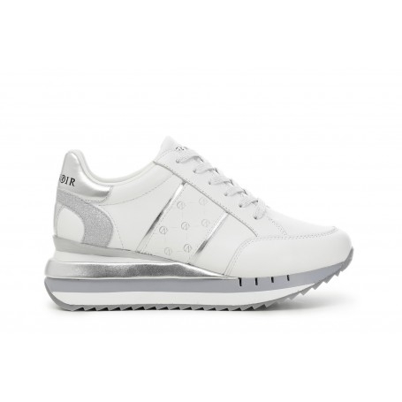 Cafe Noir SNEAKERS IN PELLE CON BANDA LOGO LATERALE - C1DN1330