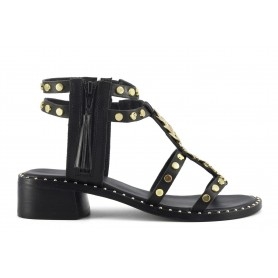 Cafe Noir SANDALO IN PELLE CON ZIP LATERALE - C1BU0022