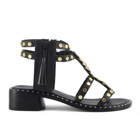 Cafe Noir SANDALO IN PELLE CON ZIP LATERALE - C1BU0022