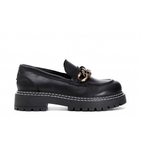 Cafe Noir MOCASSINO IN PELLE CON ACCESSORIO CATENA - C1BU1220