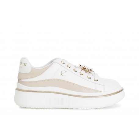 Cafe Noir SNEAKER IN PELLE CON ACCESSORIO SMALTATO - C1DS1013
