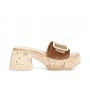 Cafe Noir CIABATTA IN PELLE SCAMOSCIATA E RAFFIA CON FIBBIA - C1XO5555