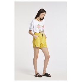 Cafe Noir SHORTS IN SPUGNA CON RICAMO - C7JF0051