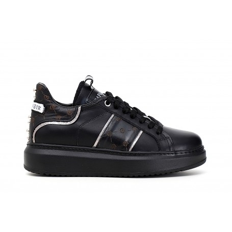 Cafe Noir SNEAKERS IN PELLE CON RIPORTI LOGO - C1BU1411