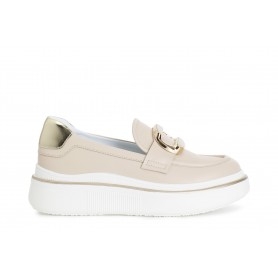 Cafe Noir MOCASSINO IN PELLE CON ACCESSORIO SMALTATO - C1DS1012