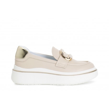 Cafe Noir MOCASSINO IN PELLE CON ACCESSORIO SMALTATO - C1DS1012