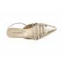 Cafe Noir BALLERINA APERTA DIETRO IN PELLE LAMINATA CON BORCHIE E STRASS - C1ED4012