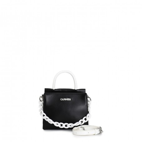 Cafe Noir MINIBAG BICOLORE CON MANICO, DOPPIA TASCA .CON TRACOLLA IN PLASTICA E TRACOLLINA - C3NA0801