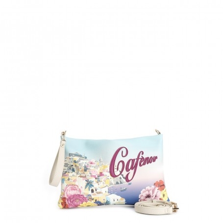 Cafe Noir POCHETTE CON STAMPA  INKJET,MANIGLIOTTOE TRACOLLA REMOVIBILE - C3JB0013