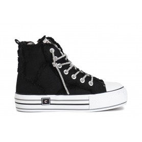 Cafe Noir SNEAKER MID IN CANVASS CON LACCI STRASS - C1DM9112