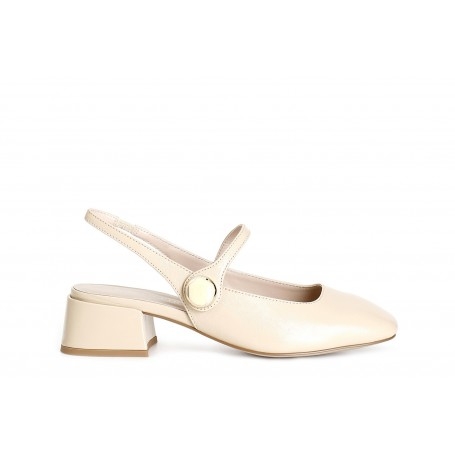 Cafe Noir BALLERINA IN PELLE VERNICE CON ACCESSORIO BOTTONE - C1FD2001