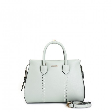 Cafe Noir BORSA A MANO CON CIAPPE APPLICATE E MINI RIVETTI BICOLORE - C3NE0807