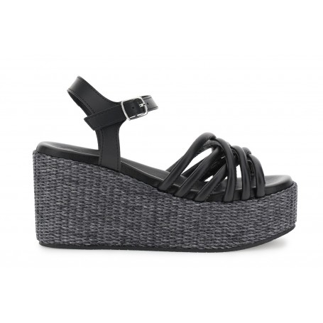 Cafe Noir SANDALO GILDA SU ZEPPA FASCIA RAFIA - C1HN9006