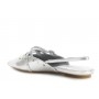 Cafe Noir BALLERINA APERTA DIETRO IN PELLE LAMINATA CON BORCHIE E STRASS - C1ED4012