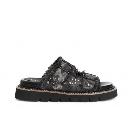 Cafe Noir CIABATTA DENIM DOPPIA FIBBIA - C1GM9101