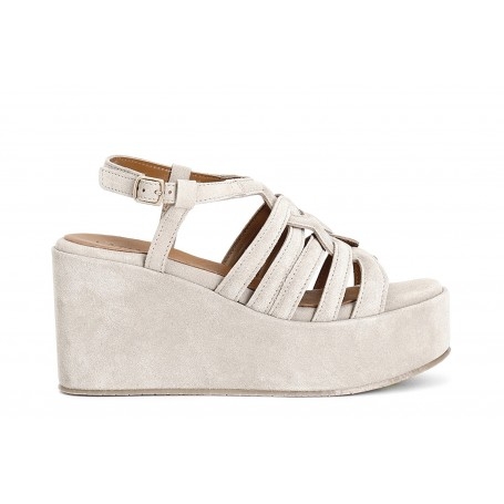 Cafe Noir SANDALO ZEPPA IN PELLE SCAMOSCIATA A GABBIA - C1HM6063