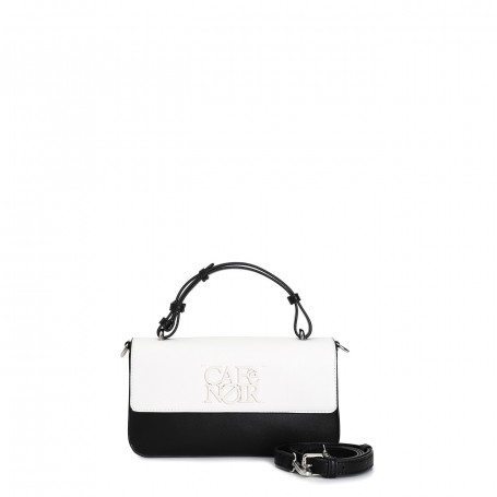 Cafe Noir BORSA A MANO COSTRUITA BICOLORE, LOGO RETTANGOLARE IN TINTA, TRACOLLA REMOVIBILE - C3NR0812