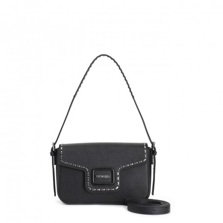 Cafe Noir PATTINA IN SAFFIANO CON ACCESSORIO SMALTATO E MOTIVO DI INFILATURA METALLIZZATA - C3WH0821
