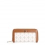 Cafe Noir PORTAFOGLIO ZIP ROUND  IN SAFFIANO  STAMPATO MONOGRAM ACCESSORIO IN METALLOVETTI - C4AG0819