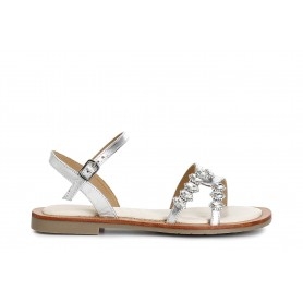 Cafe Noir SANDALO GILDA IN PELLE LAMINATA CON ACCESSORIO STRASS - C1GE2010