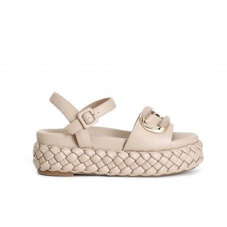 Cafe Noir SANDALO GILDA CON FONDO A TRECCIA E ACCESSORIO - C1HH9112