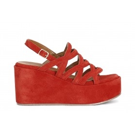 Cafe Noir SANDALO ZEPPA IN PELLE SCAMOSCIATA TRE INCROCI - C1HM6061