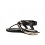 Cafe Noir SANDALO ASIMMETRICO IN PELLE CON BORCHIE MULTICOLOR - C1GF2102