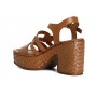 Cafe Noir SANDALO GILDA IN PELLE DUE FASCE DAVANTI ZEPPA INTRECCIATA - C1HL1053
