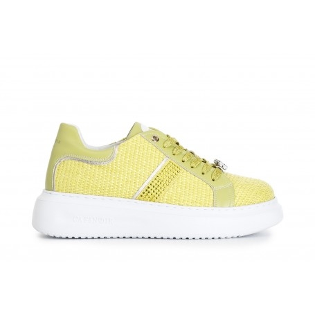 Cafe Noir SNEAKERS IN RAFIA CON STRASS LATERALE EACCESSORI GIOIELLO LEVA E METTI - C1DE9010
