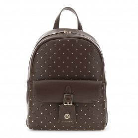 Cafe Noir ZAINO IN SINTETICO EFFETTO PELLE CON TASCA DAVANTI E MICROBORCHIE - C3MB0907