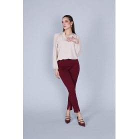 Cafe Noir BLUSA CON MOTIVO DI PIEGHE ALLO SCOLLO - C7JC0203