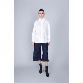 Cafe Noir CAMICIA IN POPELINE CON MICROBORCHIE - C7JC0206