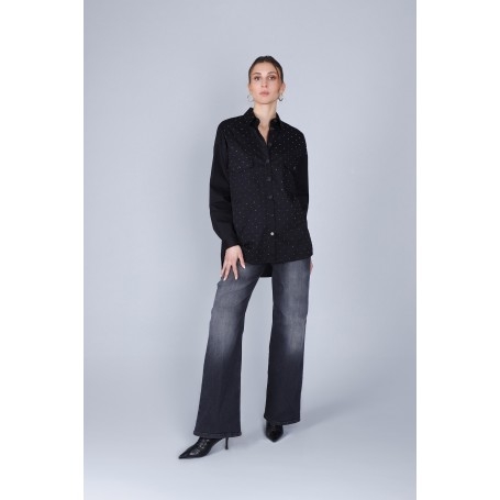 Cafe Noir CAMICIA IN POPELINE CON MICROBORCHIE - C7JC0207