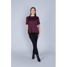 Cafe Noir BLUSA MANICHE CORTE IN SATIN - C7JC0210