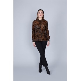 Cafe Noir CAMICIA IN VELLUTO DEVORÃ¨ STAMPATO - C7JC0213
