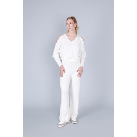 Cafe Noir PANTALONE PALAZZO IN MAGLIA - C7JM0291