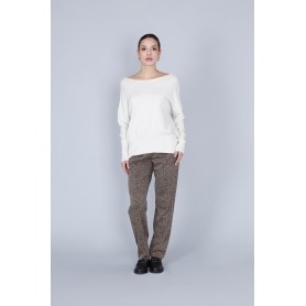 Cafe Noir MAGLIA OVERSIZE SCOLLO A BARCA - C7JM0299