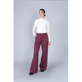 Cafe Noir PANTALONE GAMBA AMPIA IN TENCEL TINTO CAPO - C7JP0268
