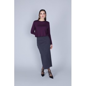 Cafe Noir TSHIRT GIROCOLLO CON ORLO RIMBORSATO - C7JT0243