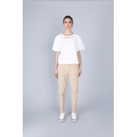 Cafe Noir T SHIRT CON APPLICAZIONE STRASS - C7JT0244