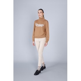 Cafe Noir MAGLIA COLLO ALTO CON SCRITTA RICAMATA - C7JM0273