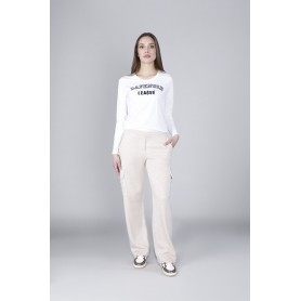 Cafe Noir PANTALONE CARGO CON STRAS ALLE TASCHE - C7JF0119