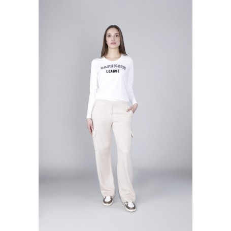 Cafe Noir PANTALONE CARGO CON STRAS ALLE TASCHE - C7JF0119