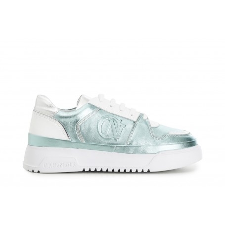 Cafe Noir SNEAKERS IN PELLE METALLIZZATA CON LOGOIN RILIEVO - C1DC8001