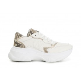 Cafe Noir SNEAKERS IN PELLE CON LOGO IN RILIEVO - C1DF1001