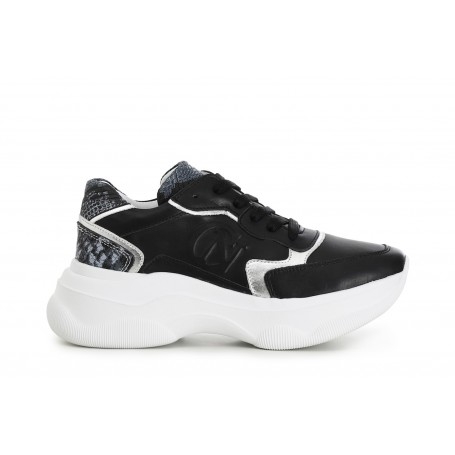 Cafe Noir SNEAKERS IN PELLE CON LOGO IN RILIEVO - C1DF1001